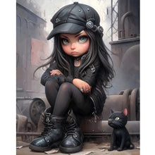 Load image into Gallery viewer, Diamond Painting - Full Round - sweet cool girl (40*50CM)