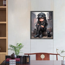 Load image into Gallery viewer, Diamond Painting - Full Round - sweet cool girl (40*50CM)