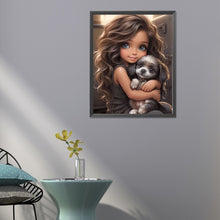 Load image into Gallery viewer, Diamond Painting - Full Round - sweet cool girl (40*50CM)