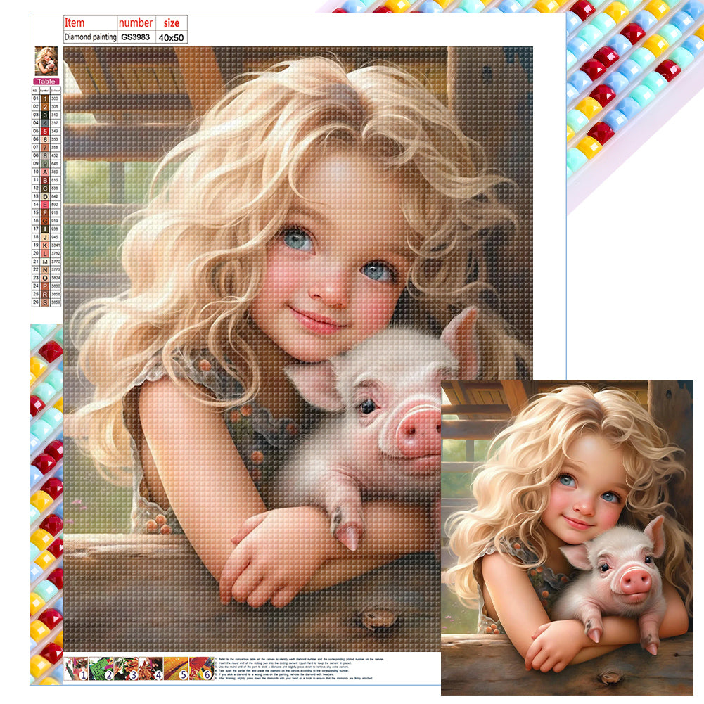 Diamond Painting - Full Square - sweet girl (40*50CM)