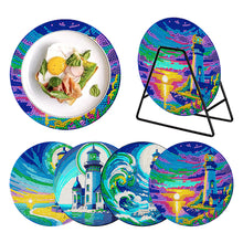 Load image into Gallery viewer, 4 Pcs Mandala Acrylic Diamond Painted Placemat Eco-Friendly Placemat with Holder