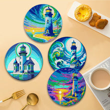 Load image into Gallery viewer, 4 Pcs Mandala Acrylic Diamond Painted Placemat Eco-Friendly Placemat with Holder