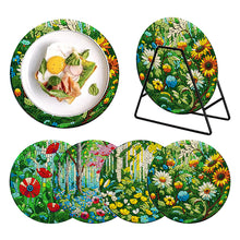 Load image into Gallery viewer, 4 Pcs Mandala Acrylic Diamond Painted Placemat Eco-Friendly Placemat with Holder