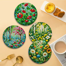 Load image into Gallery viewer, 4 Pcs Mandala Acrylic Diamond Painted Placemat Eco-Friendly Placemat with Holder