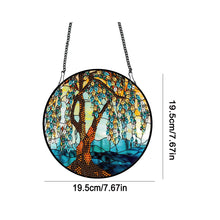 Load image into Gallery viewer, Acrylic Willow Tree Single-Sided Diamond Art Hanging Pendant for Home Wall Decor