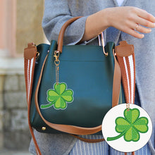 Load image into Gallery viewer, 8 Pcs St. Patricks Day Shamrock Double Sided Diamond Painting Keychain Pendant