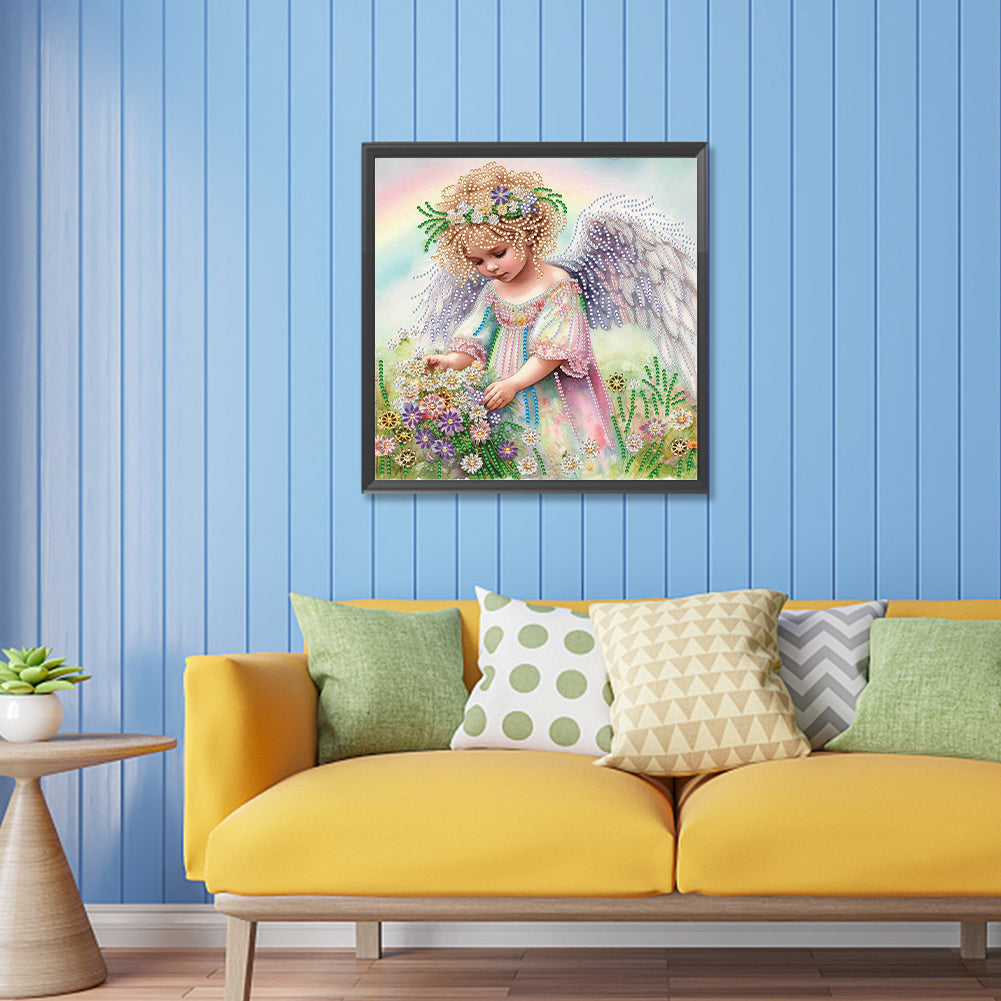 Diamond Painting - Partial Special Shaped - little angel (30*30CM)