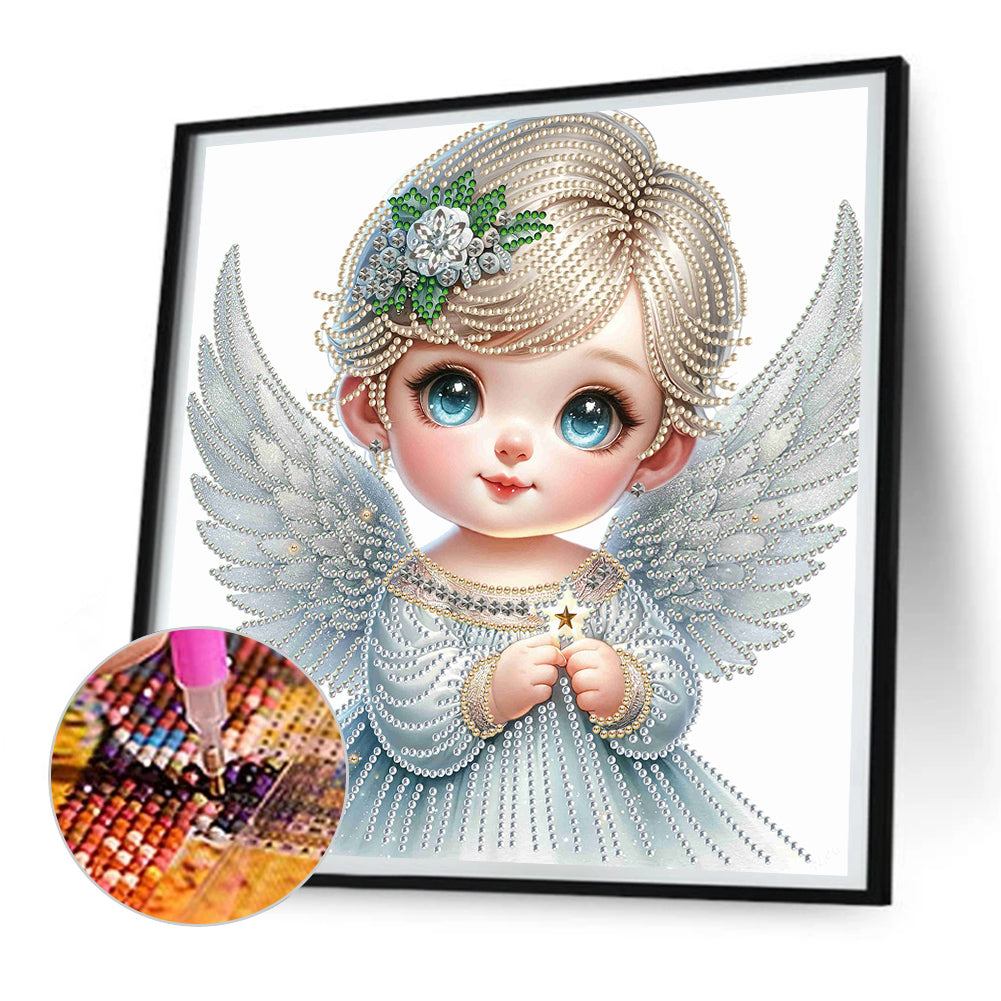 Diamond Painting - Partial Special Shaped - little angel (30*30CM)