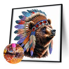 Load image into Gallery viewer, Diamond Painting - Partial Special Shaped - indian bear (30*30CM)