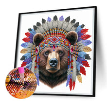 Load image into Gallery viewer, Diamond Painting - Partial Special Shaped - indian bear (30*30CM)