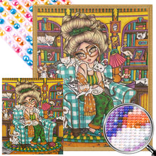 Load image into Gallery viewer, AB Diamond Painting - Full Round - cat girl (40*50CM)