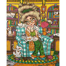Load image into Gallery viewer, AB Diamond Painting - Full Round - cat girl (40*50CM)