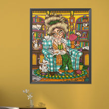 Load image into Gallery viewer, AB Diamond Painting - Full Round - cat girl (40*50CM)