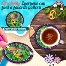 Load image into Gallery viewer, 10 Pcs Wooden Circus Clown Diamond Painting Art Coaster Kit for Beginners Adults