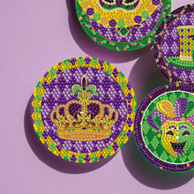 Load image into Gallery viewer, 10 Pcs Wooden Circus Clown Diamond Painting Art Coaster Kit for Beginners Adults