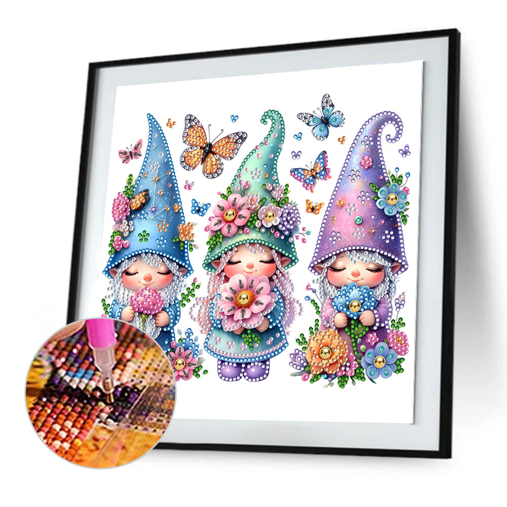 Diamond Painting - Partial Special Shaped - Garden Gnome (30*30CM)