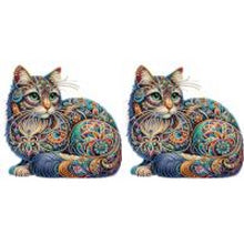 Load image into Gallery viewer, Diamond Painting - Partial Special Shaped - gorgeous cat (30*30CM)
