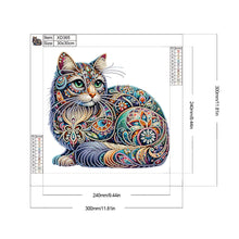Load image into Gallery viewer, Diamond Painting - Partial Special Shaped - gorgeous cat (30*30CM)