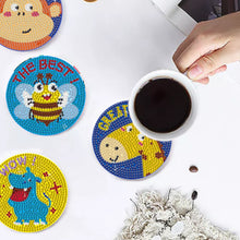 Load image into Gallery viewer, 8 Pcs Wooden Sunflower Animal Diamond Painting Art Coasters for Beginners Adults