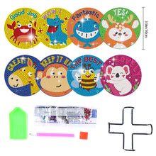 Load image into Gallery viewer, 8 Pcs Wooden Sunflower Animal Diamond Painting Art Coasters for Beginners Adults