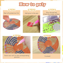 Load image into Gallery viewer, 8 Pcs Wooden Sunflower Animal Diamond Painting Art Coasters for Beginners Adults