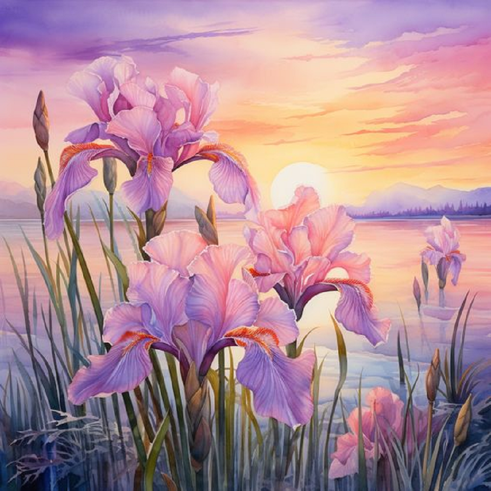 Diamond Painting - Full Round - iris (30*30CM)