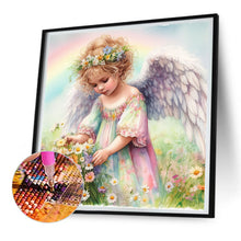 Load image into Gallery viewer, Diamond Painting - Full Round - Angel baby picking flowers (30*30CM)