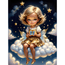 Load image into Gallery viewer, Diamond Painting - Full Round - angel on clouds (30*40CM)