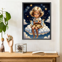 Load image into Gallery viewer, Diamond Painting - Full Round - angel on clouds (30*40CM)