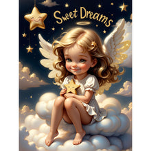 Load image into Gallery viewer, Diamond Painting - Full Round - angel on clouds (30*40CM)