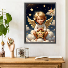 Load image into Gallery viewer, Diamond Painting - Full Round - angel on clouds (30*40CM)
