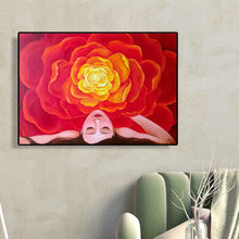 Load image into Gallery viewer, Diamond Painting - Full Round - Flowers bloom hair woman (40*30CM)