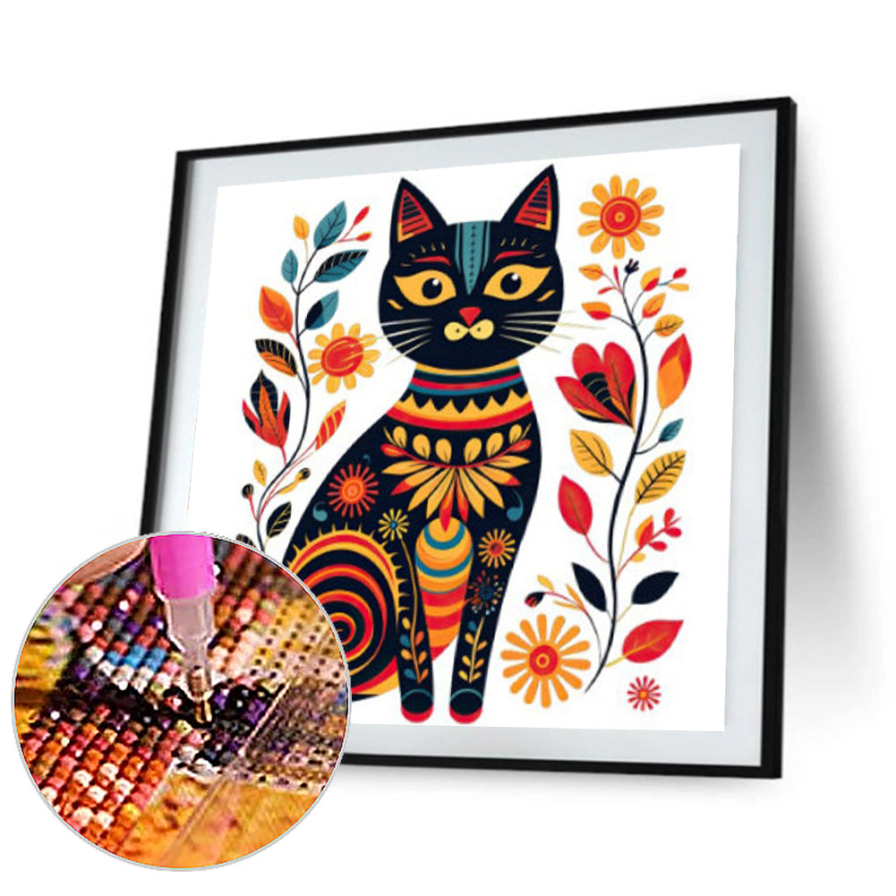 Diamond Painting - Full Round - little black cat (40*40CM)
