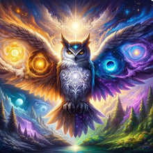 Load image into Gallery viewer, Diamond Painting - Full Round - flying owl (30*30CM)