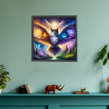 Load image into Gallery viewer, Diamond Painting - Full Round - flying owl (30*30CM)