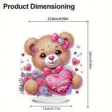 Load image into Gallery viewer, Acrylic Diamond Painting Desktop Decoration for Office Desktop Decor(Heart Bear)