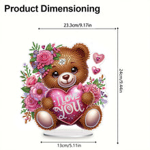 Load image into Gallery viewer, Acrylic Diamond Painting Desktop Decoration for Office Desktop Decor(Heart Bear)