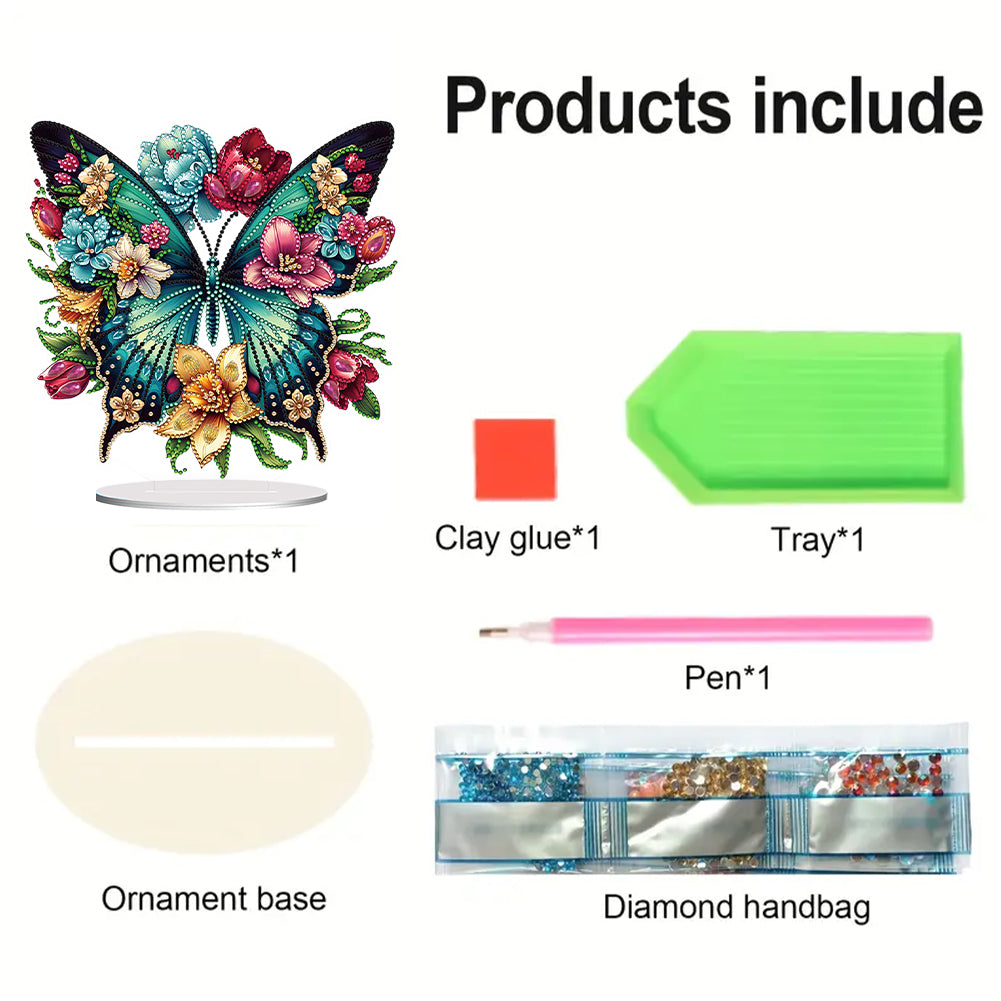 Butterfly Diamond Painting Desktop Ornaments for Home Office Desktop Decor