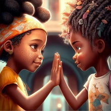 Load image into Gallery viewer, Diamond Painting - Full Round - black girl (30*30CM)