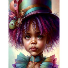 Load image into Gallery viewer, Diamond Painting - Full Round - black girl (30*40CM)