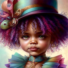 Load image into Gallery viewer, Diamond Painting - Full Round - black girl (30*40CM)