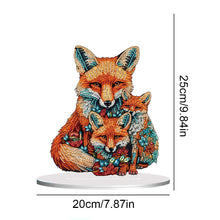 Load image into Gallery viewer, Diamond Painting Desktop Ornament Kit for Home Office Desktop Decor 20x25cm(Fox)