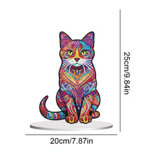 Load image into Gallery viewer, Diamond Painting Desktop Ornament Kit for Home Office Desktop Decor 20x25cm(Cat)
