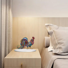 Load image into Gallery viewer, Diamond Painting Desktop Ornament Kit for Office Desktop Decor 20x25cm (Rooster)