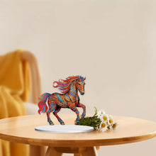 Load image into Gallery viewer, Diamond Painting Desktop Ornament Kit for Office Desktop Decor 20x25cm (Mustang)