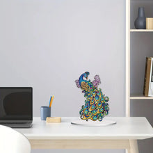 Load image into Gallery viewer, Diamond Painting Desktop Ornament Kit for Office Desktop Decor 20x25cm (Peacock)