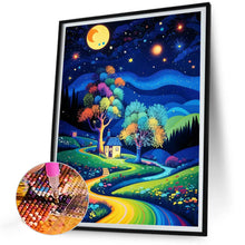 Load image into Gallery viewer, Diamond Painting - Full Round - Starry Night Forest Cabin (30*40CM)
