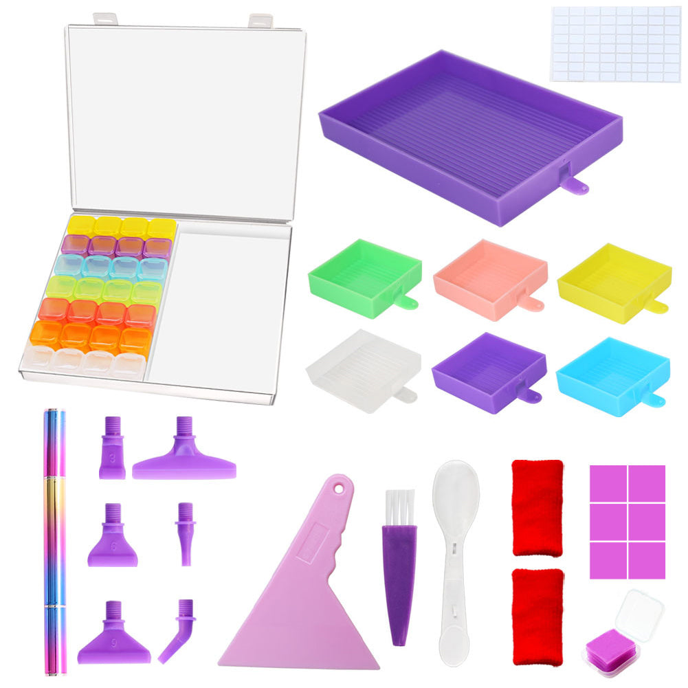 Diamond Art Pen with Trays 28 Grids Diamond Painting Tools for DIY Art Craft