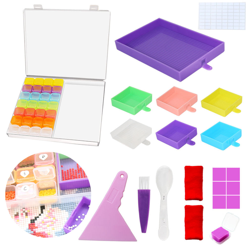 Diamond Art Pen with Trays 28 Grids Diamond Painting Tools for DIY Art Craft