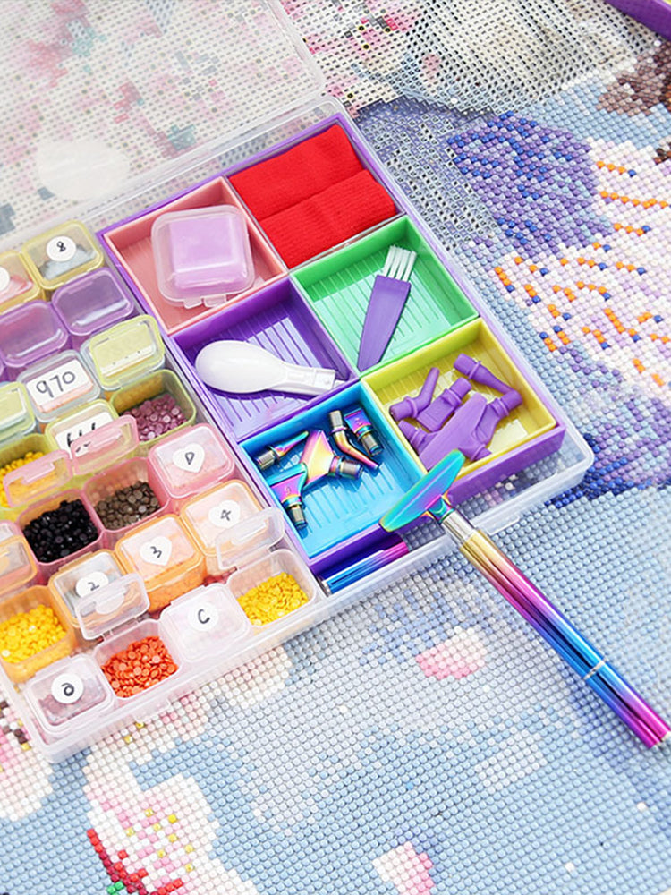 Diamond Art Pen with Trays 28 Grids Diamond Painting Tools for DIY Art Craft